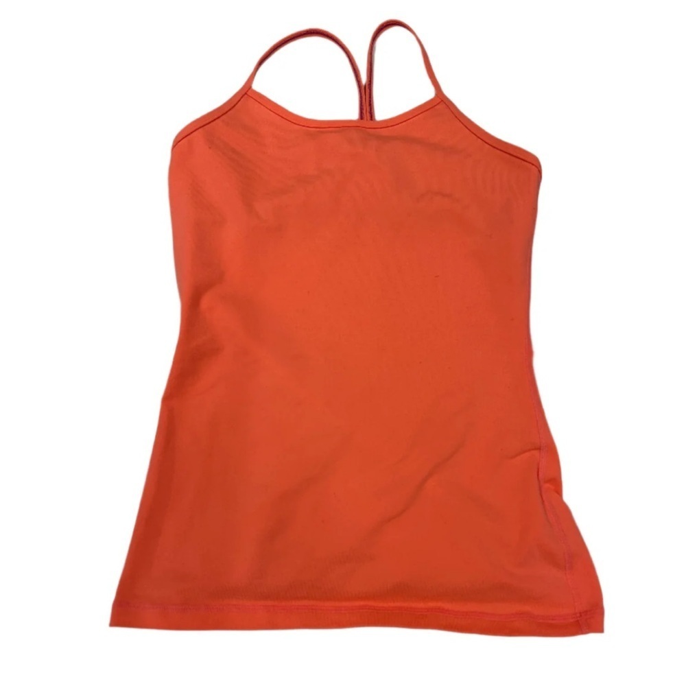 🥰2/$20 Lululemon Ivivva Girls Sz 10 Power Y Athletic Tank Orange